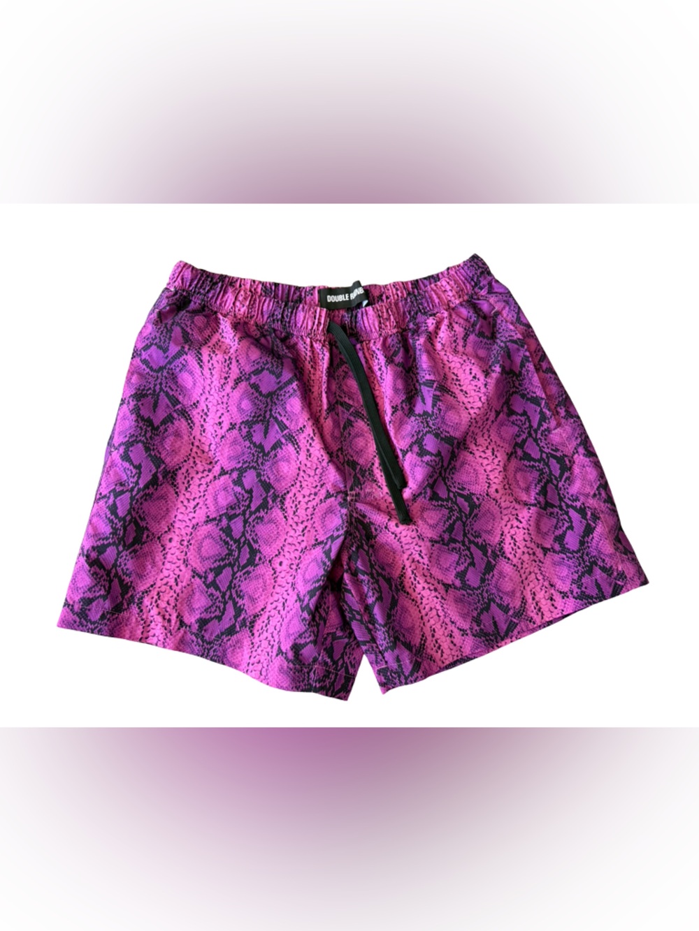 Double Rainbouu Night Swim Snake Print Shorts Size M Pink Purple Trunks Mens